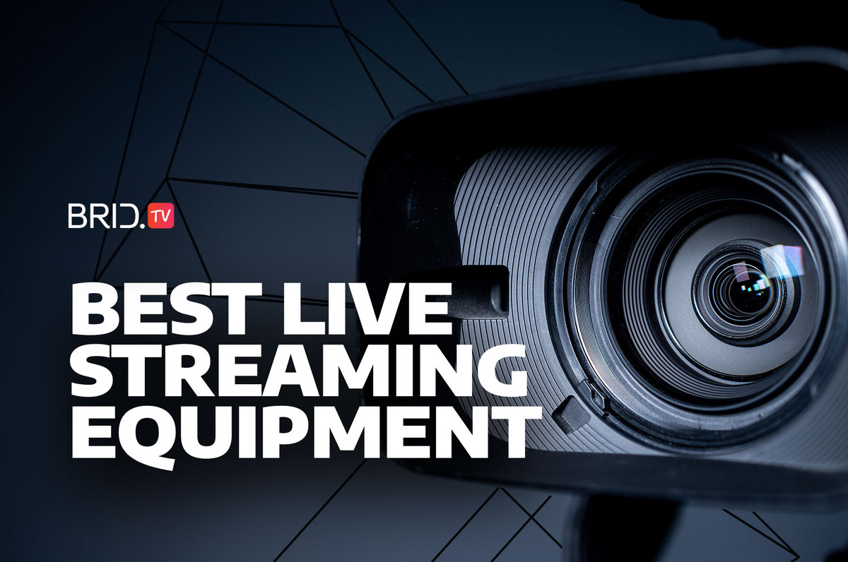 Best live streaming equipment by bridtv next to a large camera