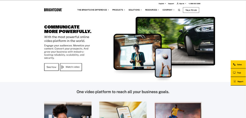 brightcove online video platform screenshot