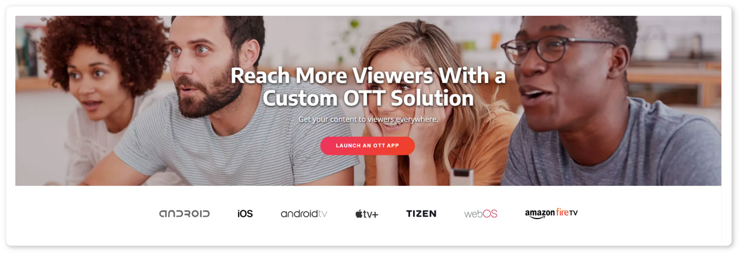 brid.tv ott solutions page screenshot